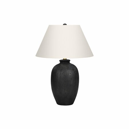 Monarch Specialties Lighting, 24 in.H, Table Lamp, Black Ceramic, Ivory / Cream Shade, Modern I 9721